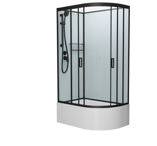 Душевая кабина Frank 152009 120х80 асимметричная без крыши ориентация левая