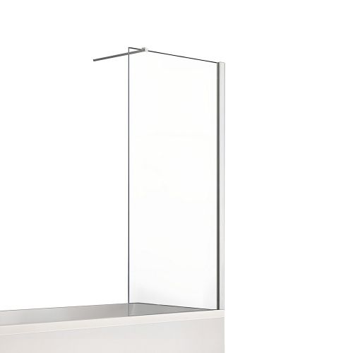Душевая шторка на ванну New Trendy NEW SOLEO Chrome P-0076-WP 100х140 стекло прозрачное профиль хром ориентация универсальная