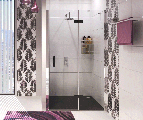 Душевой уголок Wasserkraft 10H07RBLACK MATT 120х90 стекло прозрачное профиль хром без поддона - фото 4