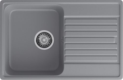 Кухонная мойка Granfest Quarz 78 темно-серый 75х50 цвет серый поверхность матовая