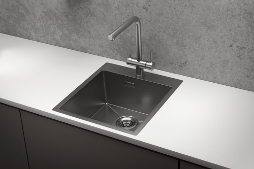 Кухонная мойка Granula 4600, СТАЛЬ САТИН 45х50 цвет нержавеющая сталь поверхность матовая