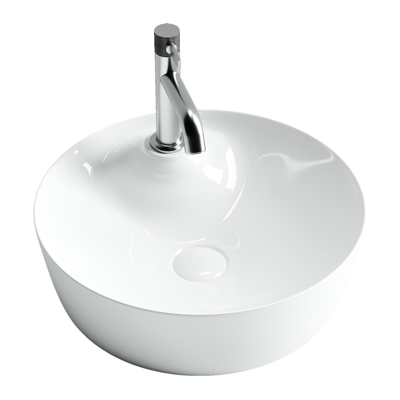 Раковина из сантехнического фарфора Ceramica Nova ELEMENT CN6014 40х40 накладная цвет белый 1 отверстие под смеситель