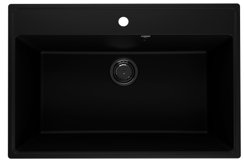 Кухонная мойка Ulgran Quartz Forte 760-07 75х50 цвет черный
