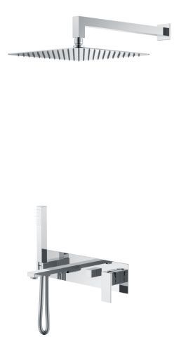 Душевая система Boheme Qubic 474-CR встраиваемая в стену цвет хром