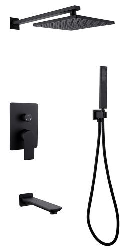 Душевая система Abber AF8017B встраиваемая в стену цвет черный