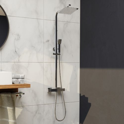 Душевая стойка RGW Shower Panels 21140122-01 настенная цвет хром с термостатом