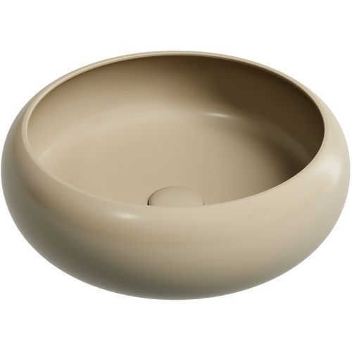 Раковина из сантехнического фарфора Ceramica Nova ELEMENT CN6050MC 40х40 накладная цвет коричневый без отверстий под смеситель