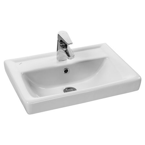 Раковина из сантехнического фарфора Santek Тигода WH302127 60х40 накладная цвет белый