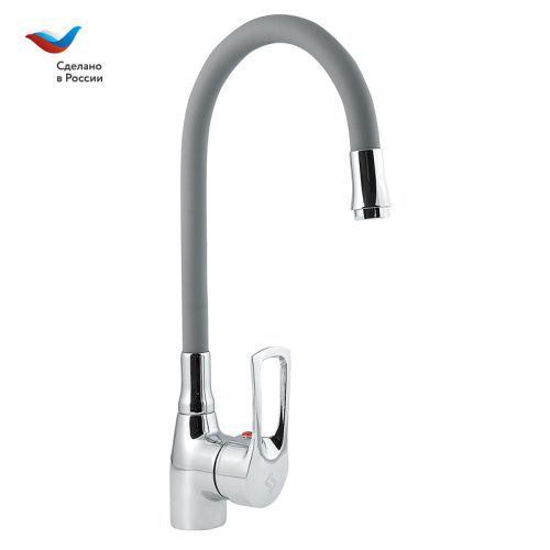 Смеситель для кухни Славен Прораб СЛ-ОД-Ц2Г на мойку хром/серый
