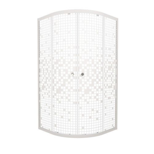 Душевой уголок Тритон Мозаика Щ0000064826 100х100 стекло с рисунком профиль белый без поддона