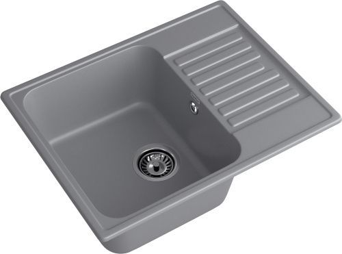 Кухонная мойка Granfest Quarz 13 темно-серый 60х50 цвет серый поверхность матовая