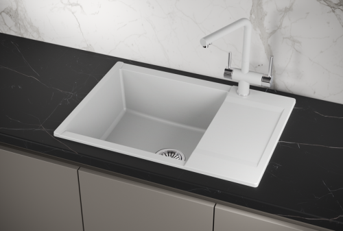 Кухонная мойка Granula 7003, АРКТИК 70х50 цвет белый поверхность матовая