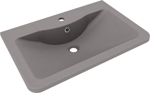 Раковина из искусственного камня Florentina Аллегро 700 10.020.00700.307 70х50 накладная цвет серый 1 отверстие под смеситель