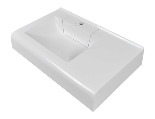 Раковина мебельная из искусственного камня Marko Корса 80 5234800 80х50 подвесная цвет белый