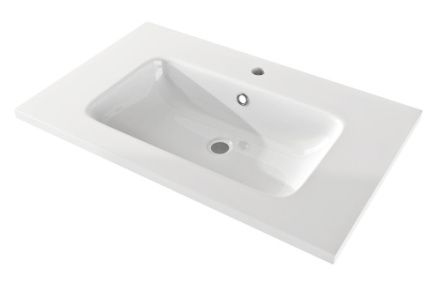 Раковина из искусственного камня Cezares 50169 70х50 подвесная цвет белый 1 отверстие под смеситель