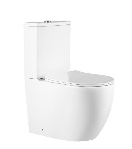 Унитаз напольный с бачком MILLEAU 8381 ROCHE 8381 белый с сиденьем микролифт безободковый смыв воронка-водоворот