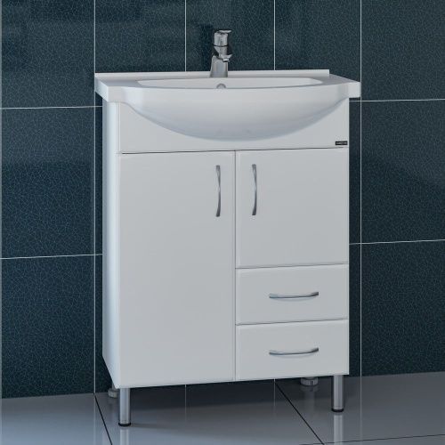 Тумба под раковину СанТа Элеганс 201103 60х30 напольная цвет белый