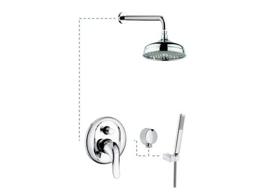 Душевая система Emmevi Duka 440CR встраиваемая в стену цвет хром