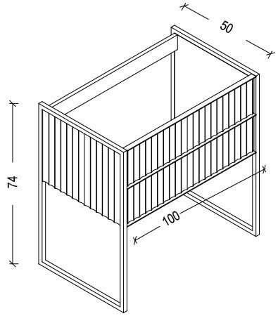 Тумба под раковину Armadi Art Monaco 867-100-BCR 100х50 напольная цвет черный - фото 2