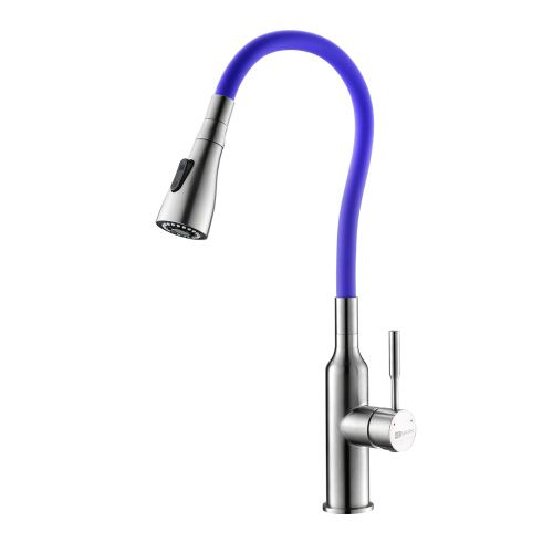Смеситель для кухни LeMark Expert LM5082S-Violet на мойку нержавеющая сталь