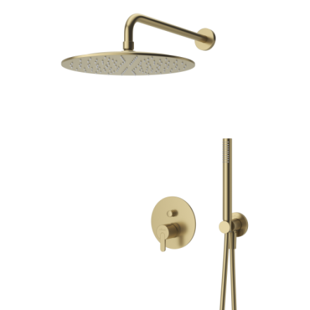 Душевая система Cezares LEAF LEAF-DSIP-30-SR встраиваемая в стену цвет золото