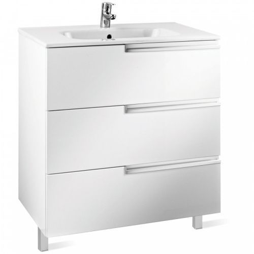 Тумба под раковину Roca Victoria Nord Ice Edition ZRU9302835 80х50 напольная цвет белый