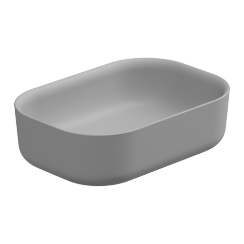 Раковина керамическая GSG Ceramic Design Hit! HILAVRE60033 60х40 накладная цвет серый без отверстий под смеситель