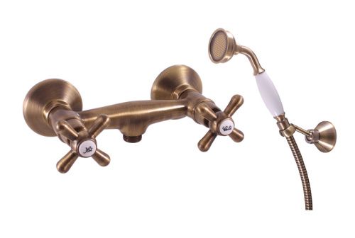 Смеситель для душа RavSlezak MORAVA RETRO MK180.5/2SM настенный бронза