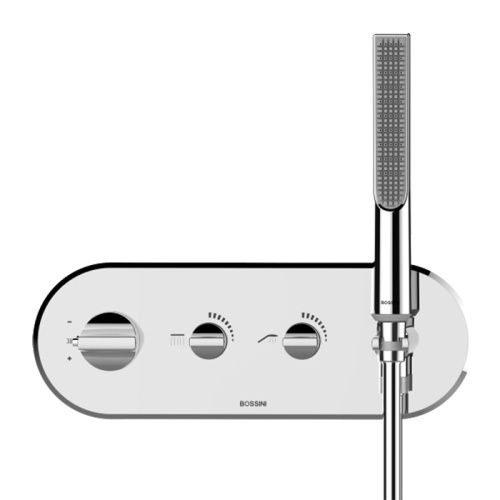 Смеситель для ванны Bossini Apice Z00523.030 встраиваемый в стену хром с термостатом