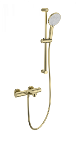 Смеситель для ванны Wonzon & Woghand WW-C2018-A-BG настенный золото с термостатом