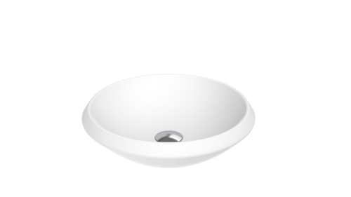 Раковина из сантехнического фарфора Creavit Minimal MN045-00CB00E-0000 50х50 накладная цвет белый без отверстий под смеситель