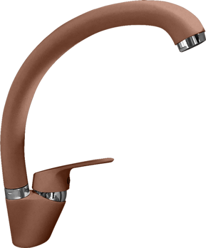 Смеситель для кухни Granfest 3323 терракот на мойку коричневый