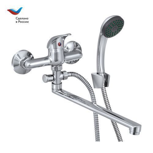 Смеситель для ванны Славен Прораб СЛ-ОД-Р31 настенный хром