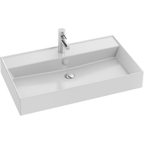 Раковина из сантехнического фарфора Jacob Delafon Vivienne EXBI112-00 80х50 подвесная цвет белый 1 отверстие под смеситель