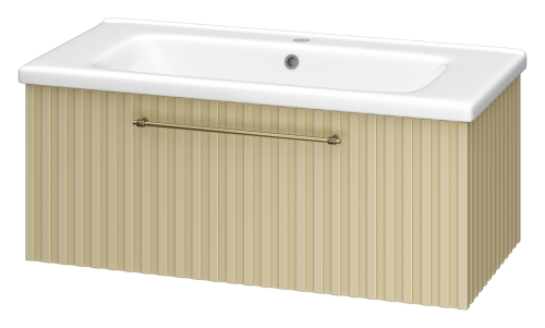 Тумба под раковину Brevita Alicante ALI-09090-4601Я 90х40 подвесная цвет бежевый