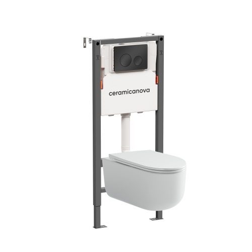 Инсталляция с кнопкой + унитаз Ceramica Nova Balance/Ulma CN4006_121001MB