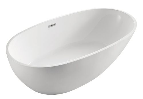 Ванна акриловая Azario Leeds LEE17085 170х85 отдельностоящая овальная с каркасом