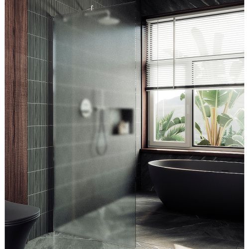 Душевая перегородка Maybah Glass MGD-690-5ш 90х195 стекло тонированное профиль хром