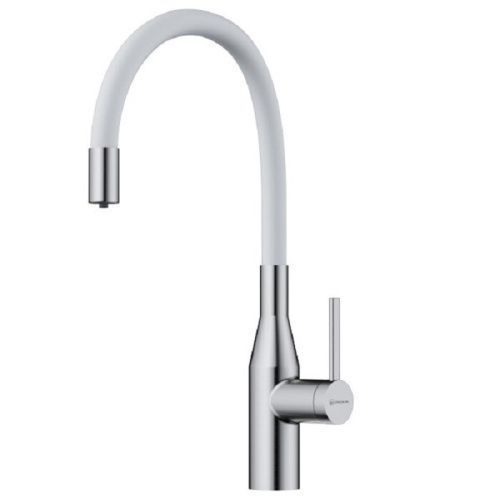 Смеситель для кухни Omoikiri Yatomi 4994345 на мойку белый/нержавеющая сталь