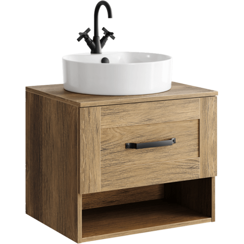 Тумба под раковину Aqwella Y CRF0106DB 60х50 подвесная цвет коричневый