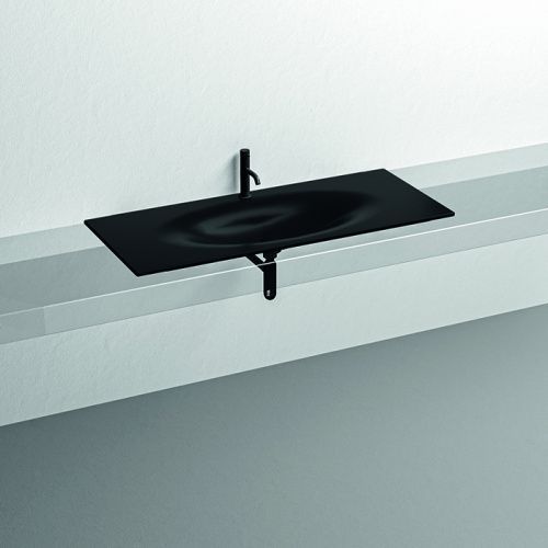 Раковина керамическая Kerasan Shape 548031*1 120 см встраиваемая цвет черный 1 отверстие под смеситель