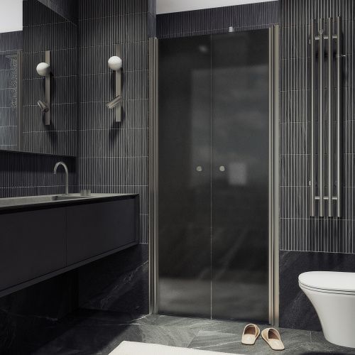 Душевая дверь Maybah Glass MGD-440-5 90х200 стекло тонированное профиль хром