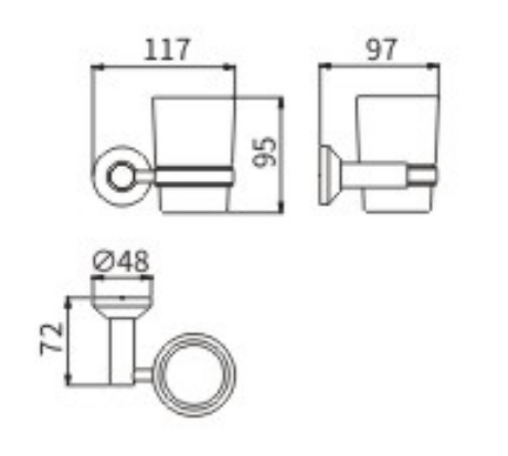 Стакан CeramaLux Fleur 78302 - фото 2