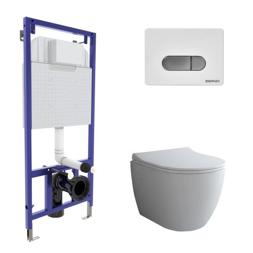 Комплект унитаз с инталляцией и клавишей смыва Berges NOVUM 043262