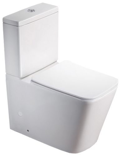 Унитаз напольный с бачком SantiLine SL-5017 цвет белый с сиденьем микролифт безободковый смыв воронка-водоворот