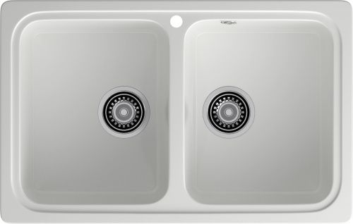 Кухонная мойка Granfest Standart S-780K иней 80х50 цвет белый поверхность матовая