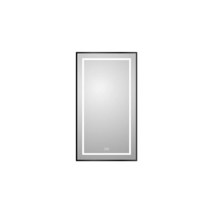 Зеркало с подсветкой BelBagno Kraft SPC-KRAFT-500-900-LED-TCH-WARM-NERO 50х90 подвесное