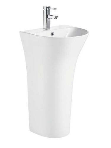 Раковина из сантехнического фаянса WeltWasser WW SK 10000013332 40 см напольная цвет белый 1 отверстие под смеситель