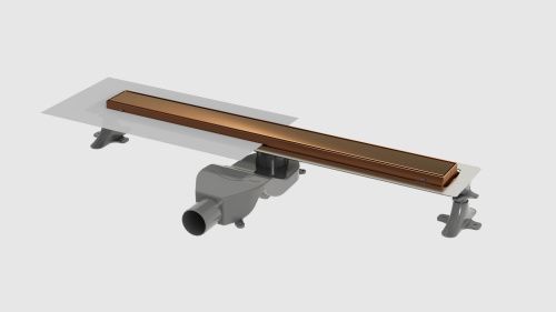 Душевой лоток Boheme Premium Linear 982-80-BRB 65х10 бронза