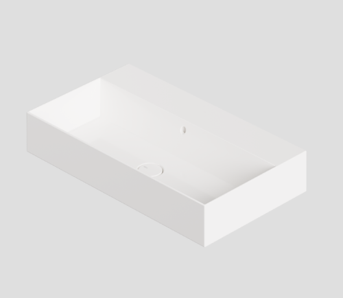 Раковина керамическая Alice Spy 34330101N 80х50 накладная цвет белый без отверстий под смеситель